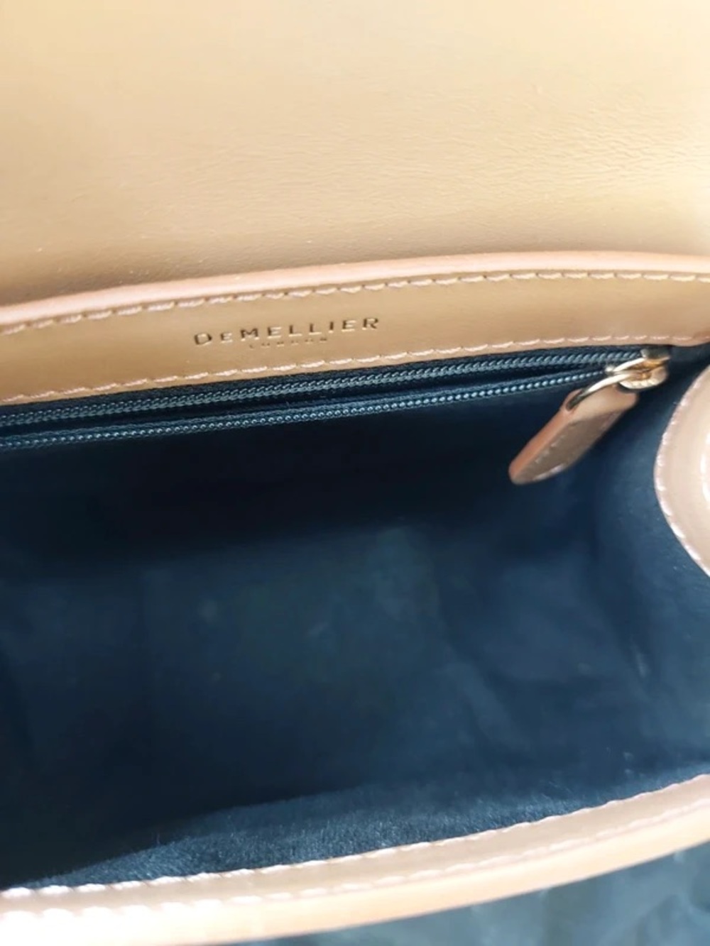 DeMellier Tan Leather Mini Satchel with Gold Hardware - Picture 7 of 7